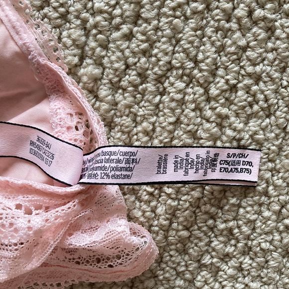 Victoria’s Secret Lacy Bralette Bra Bundle Purple Pink Blue Size Small Like New - Picture 8 of 10
